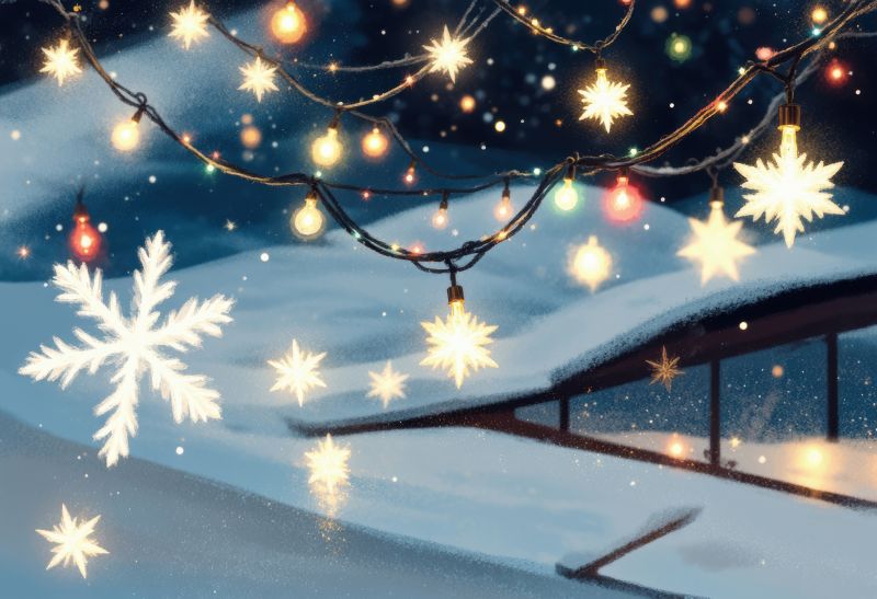 Christmas Lights Hanging in Overland Park, KS