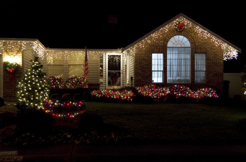 Christmas Lights Hanging in Overland Park, KS