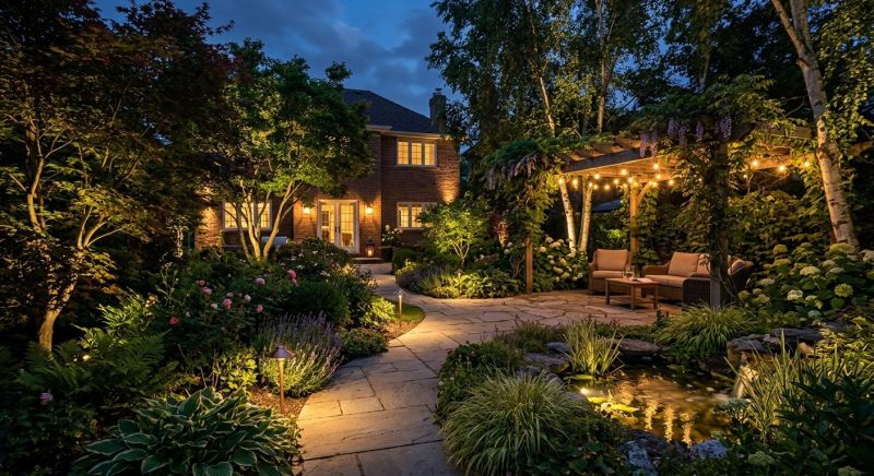 Garden Lighting Installation in Orem, UT