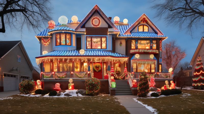 Holiday Lights Hanging in Overland Park, KS