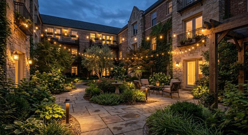 Courtyard Light Installation in Utah County, UT