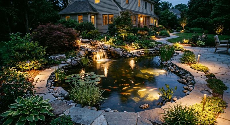 Pond Lighting Installation in Provo, UT